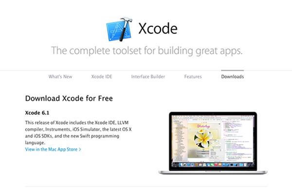 Xcodeをダウンロードする