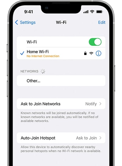 ios wifiが動作しない